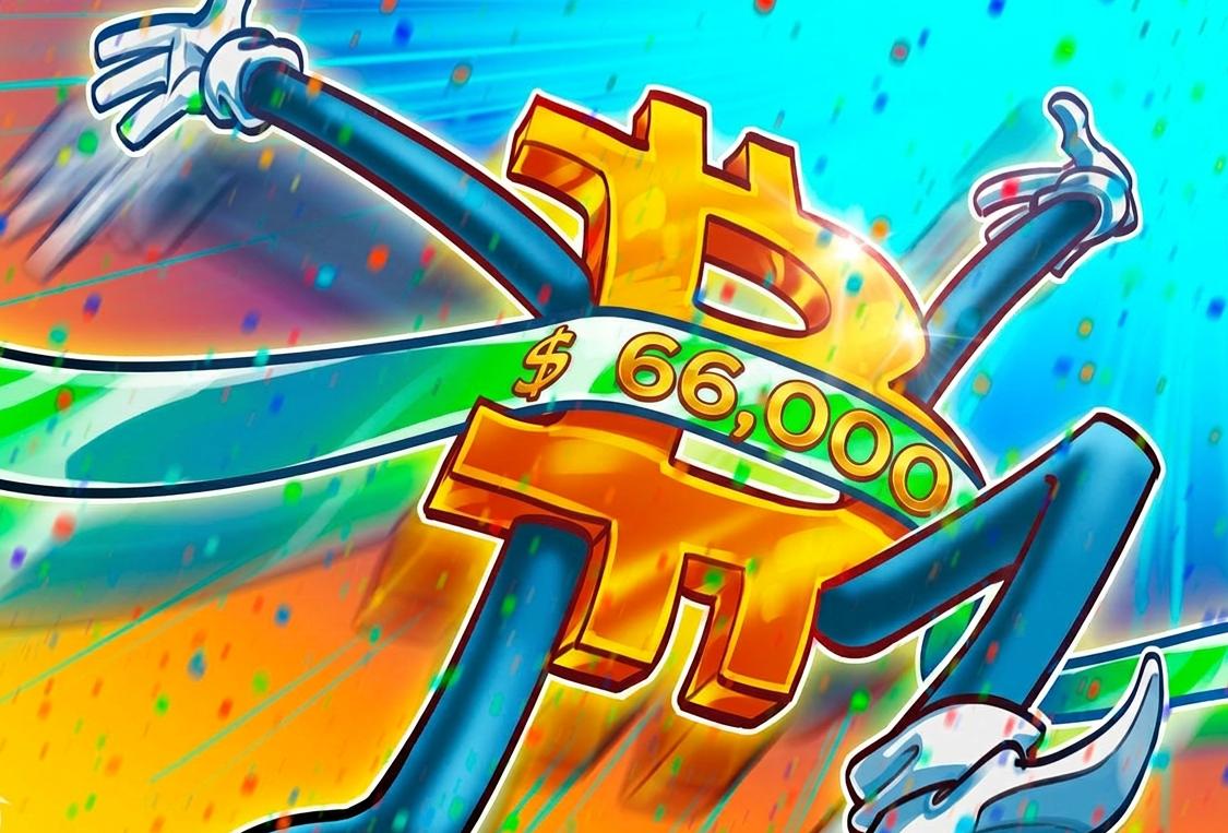 Bitcoin price gains to $66.3K as range breakout attempt sparks 1-month high